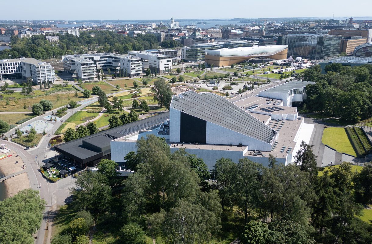 Finlandia-talo ilmakuvassa