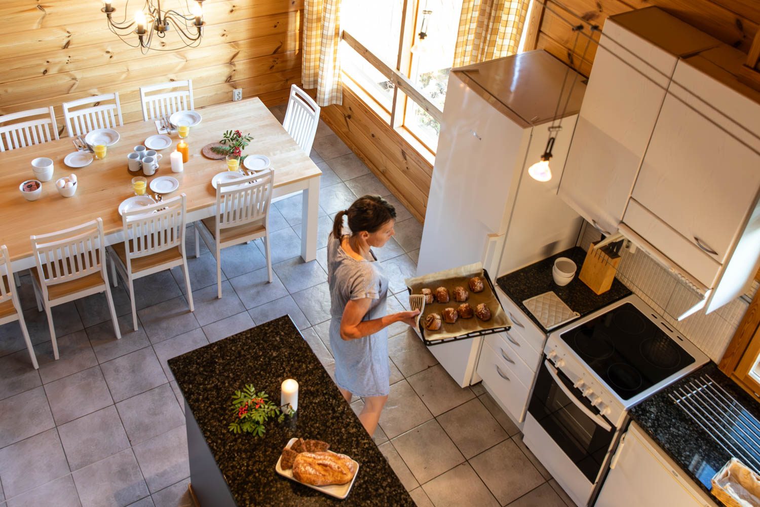 Vuokramökin keittiö